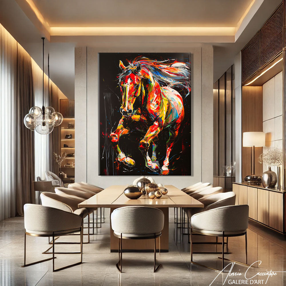 Tableau Cheval Multicolore
