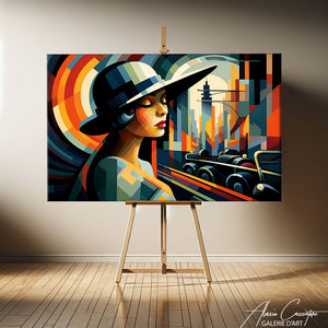 tableau art déco femme