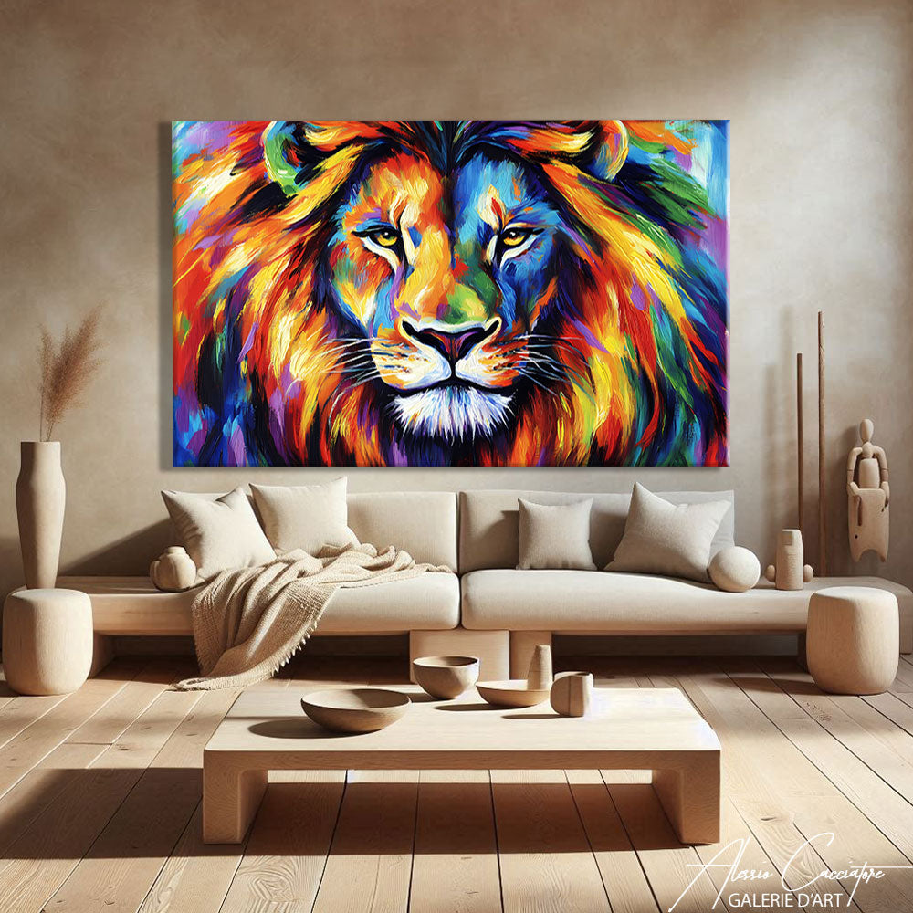 TABLEAU LION MODERNE