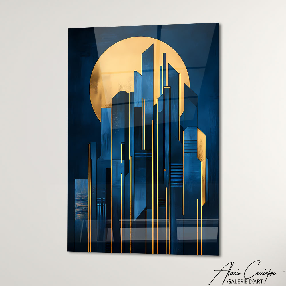 Tableau urbain doré