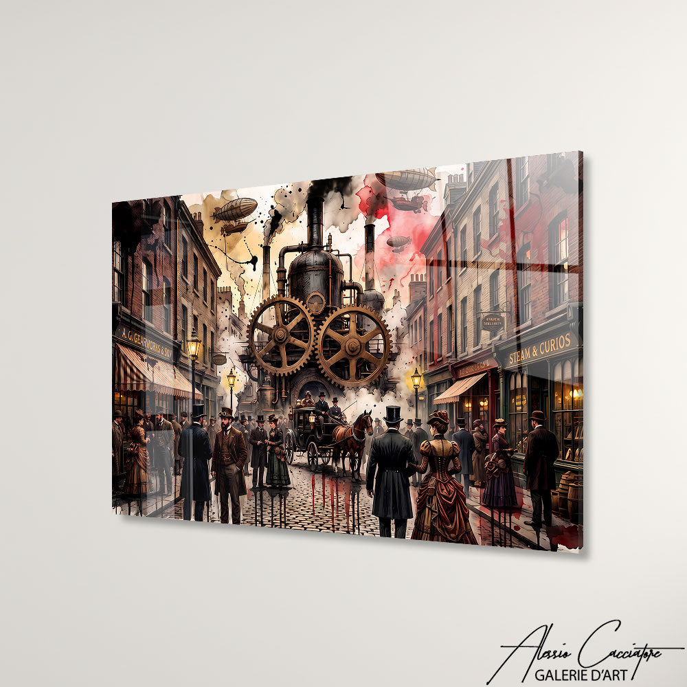 Art Mural Grand Tableau Style Industriel