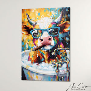 Cadre Pop Art Vache