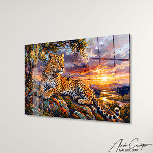 Art Mural Leopard Tableau