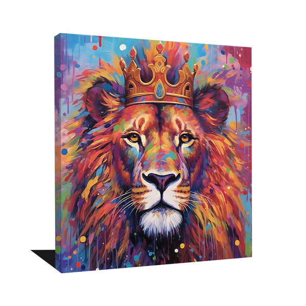 TABLEAU TÊTE DE LION COULEUR