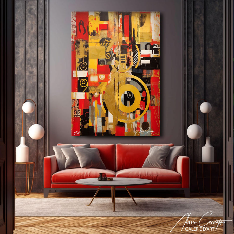 tableau abstrait design – mise en situation