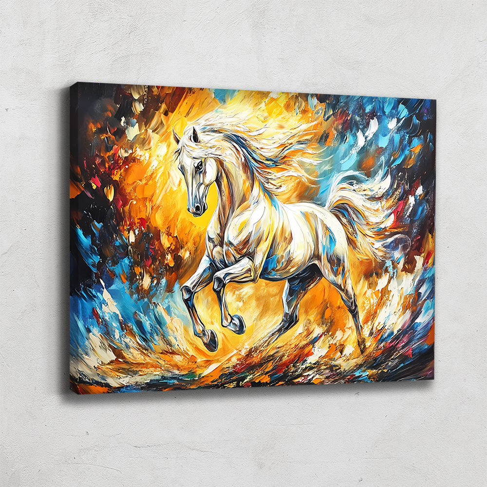 TABLEAU CHEVAL ORANGE