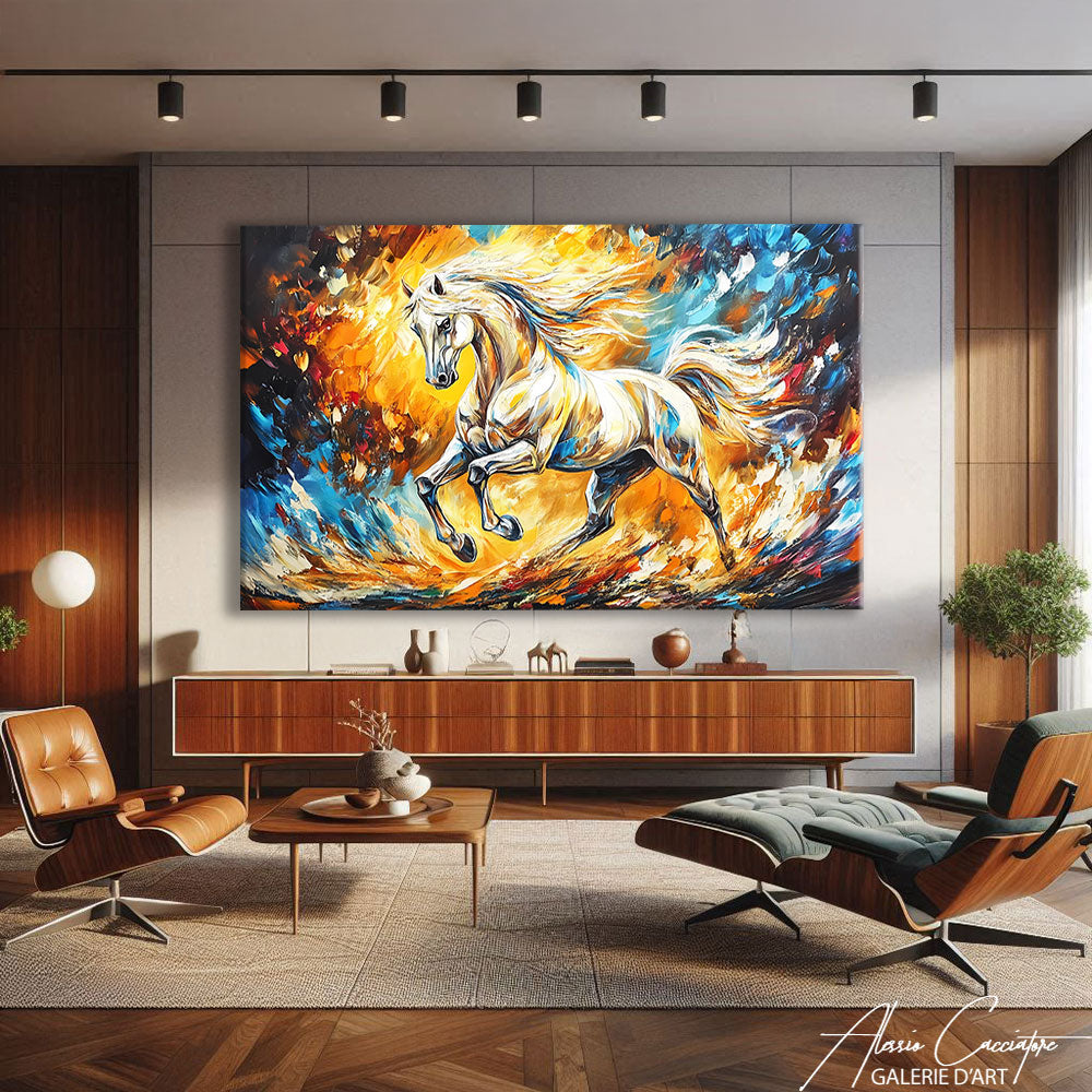 TABLEAU CHEVAL ORANGE