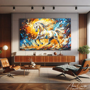 TABLEAU CHEVAL ORANGE