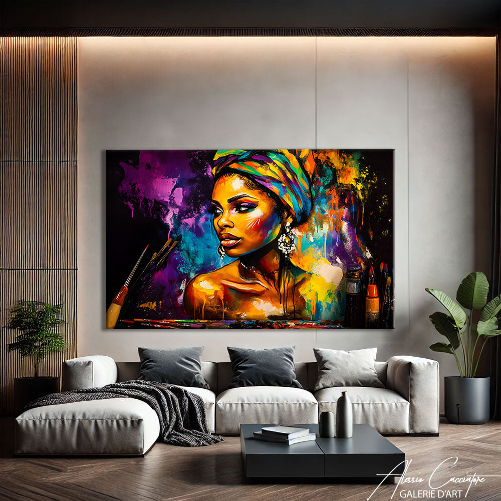 Toile Femme Afro
