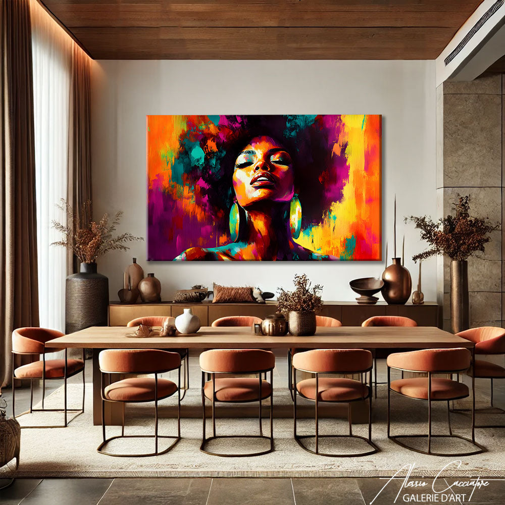 Toile Femme Afro

