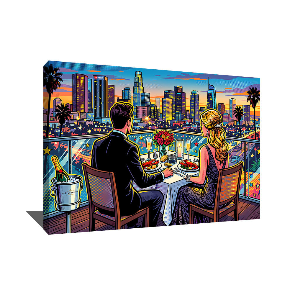 Tableau Ville Pop Art
