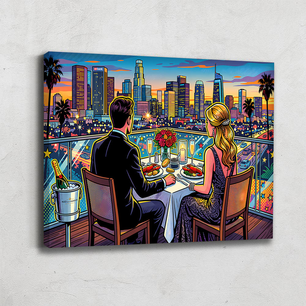 Tableau Ville Pop Art