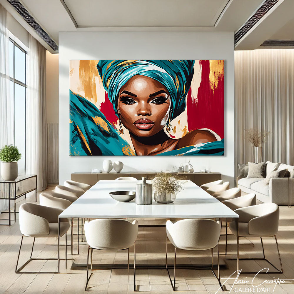 Toile Femme Afro
