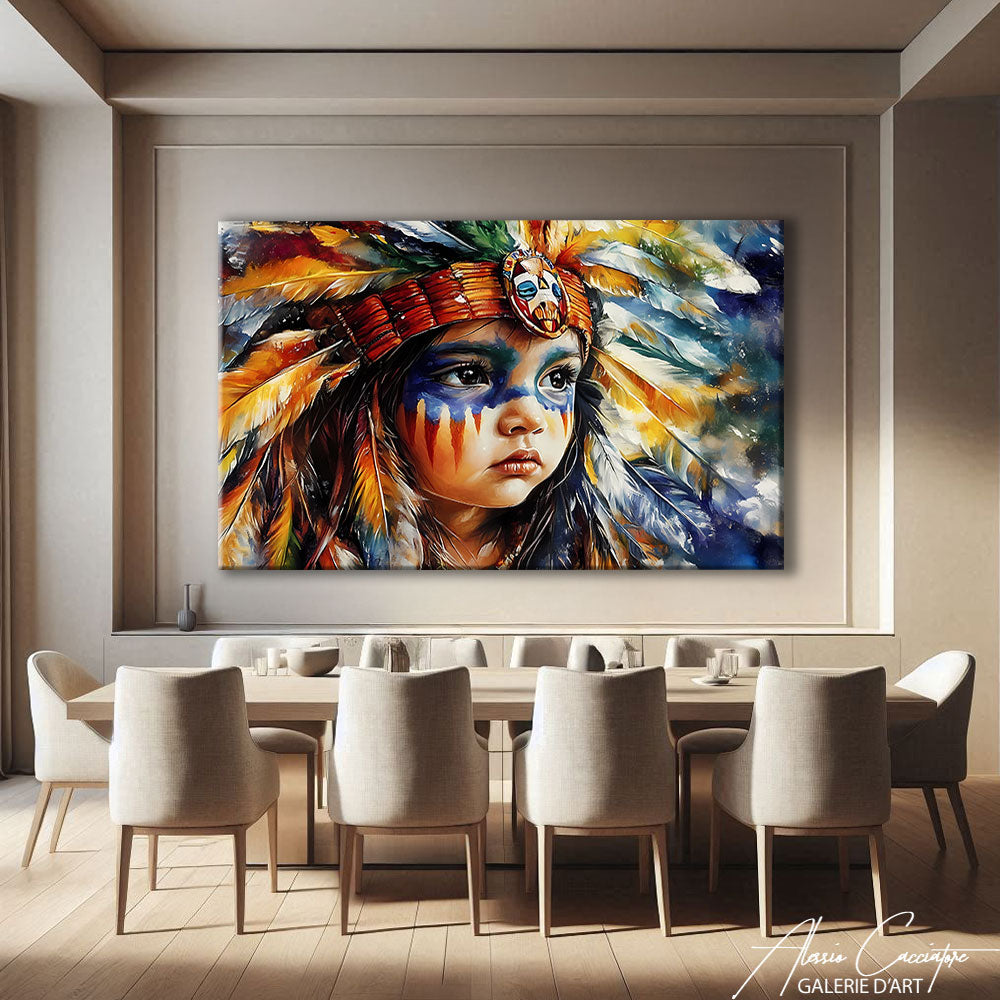TABLEAU INDIEN CONTEMPORAIN
