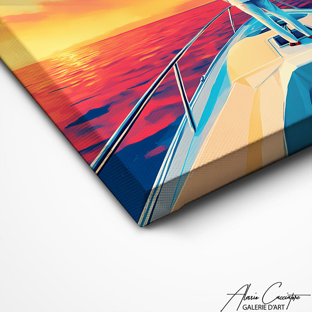 Art Mural Bateau Contemporain