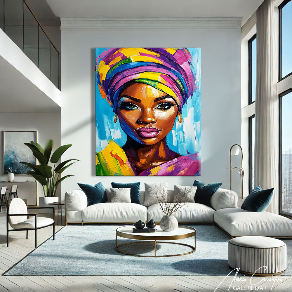 Tableau Femme Africaine sur Toile
