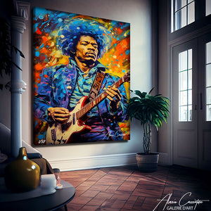 peinture jimi hendrix