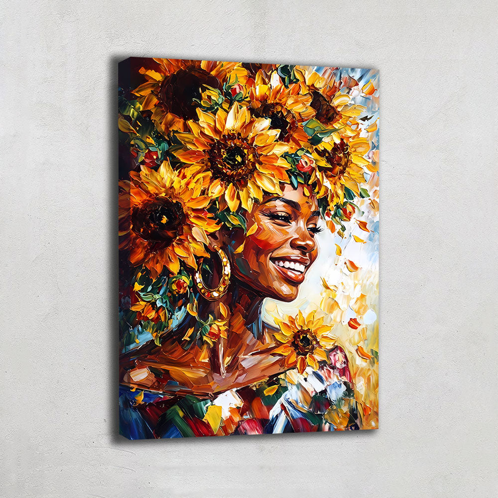 Tableau Femme Tournesol