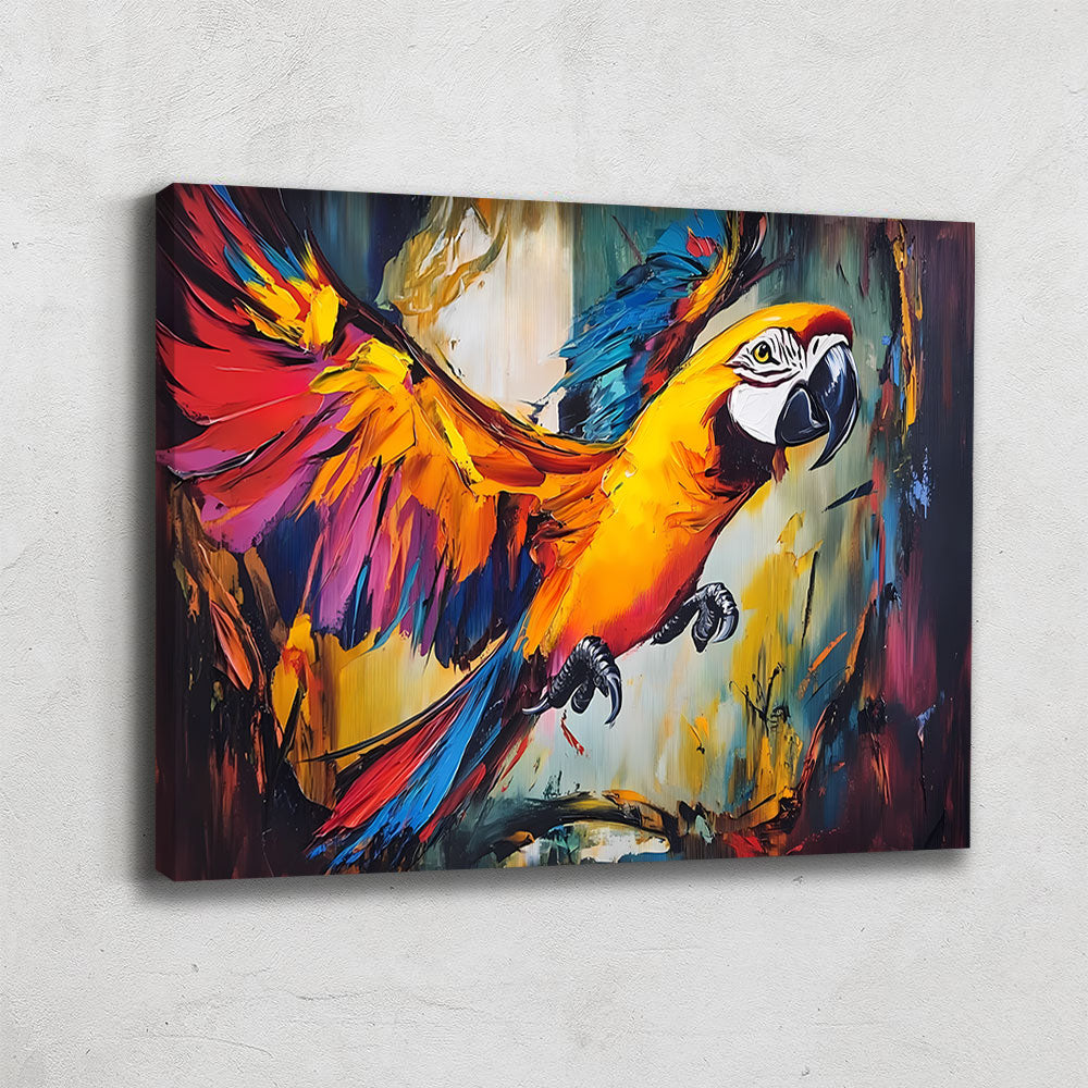 TABLEAU PERROQUET ABSTRAIT