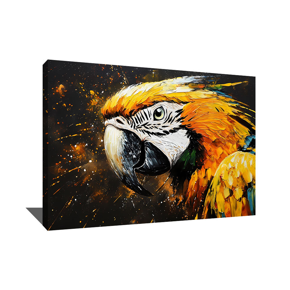 TABLEAU PERROQUET HUILE