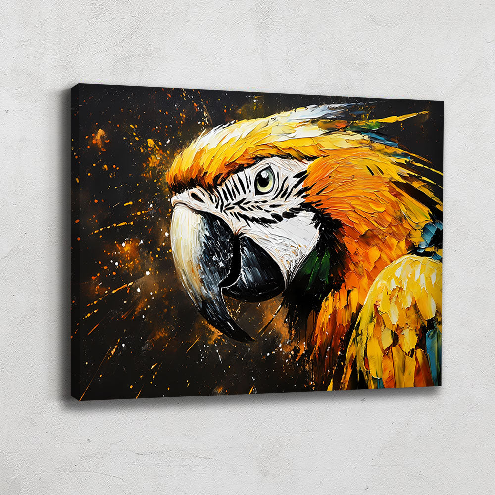 TABLEAU PERROQUET HUILE