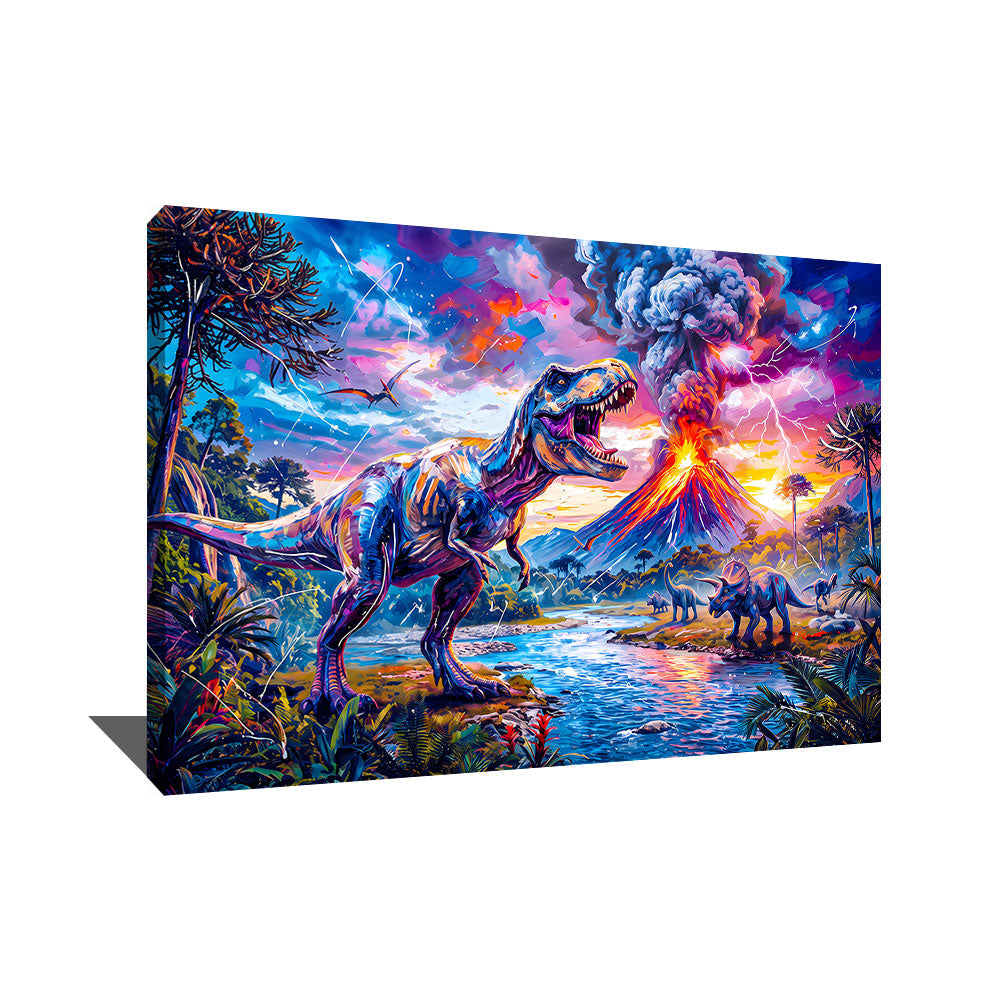 Tableau Dinosaure Bleu