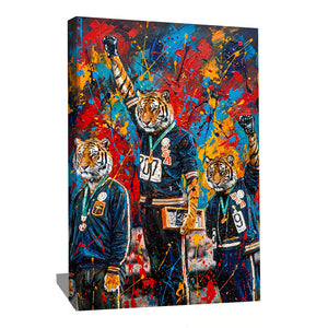 TABLEAU TIGRES BLACK POWER