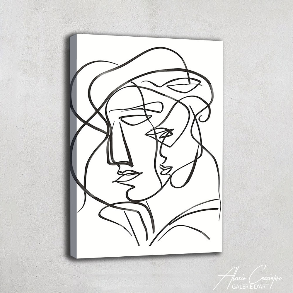 Tableau Minimaliste Noir Et Blanc