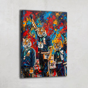 TABLEAU TIGRES BLACK POWER