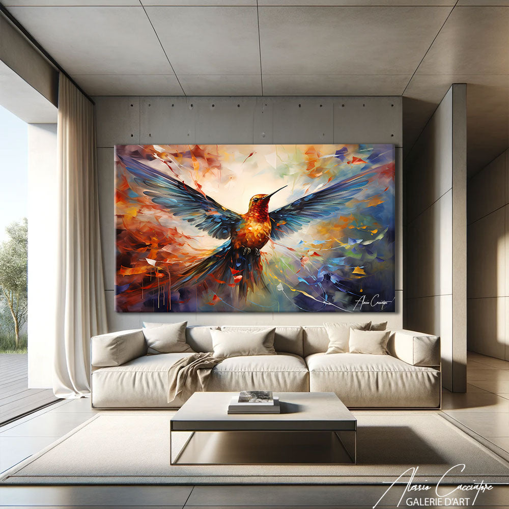 Tableau Oiseau Coloré :