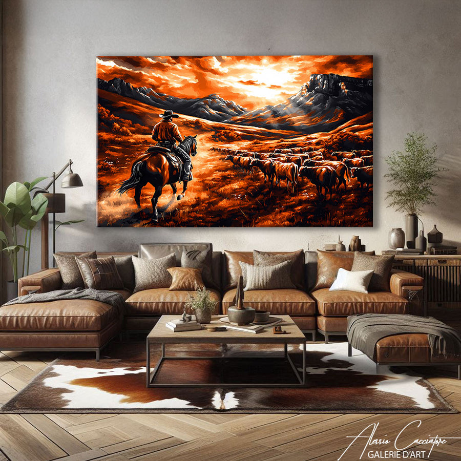 Tableau Paysage Western – mise en situation