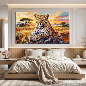 Toile Grand Tableau Leopard