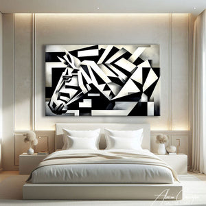 Toile Géométrique Noir Et Blanc