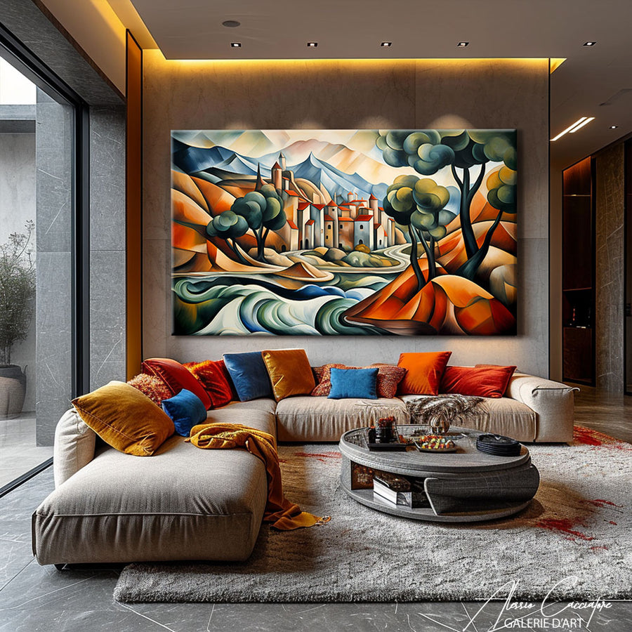 Peinture Cubisme Paysage – mise en situation