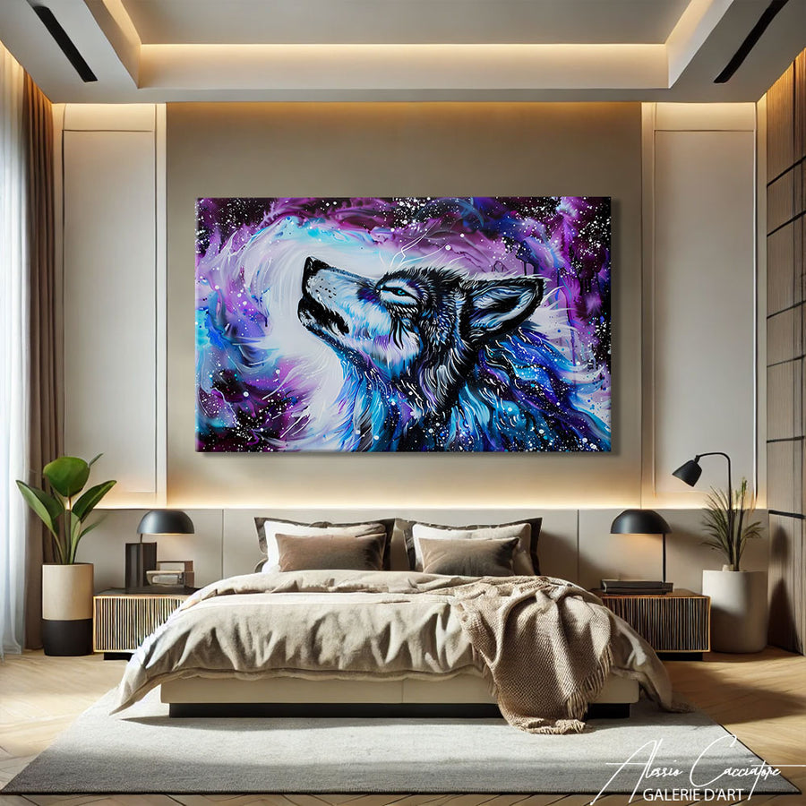 TABLEAU LOUP POP ART – mise en situation