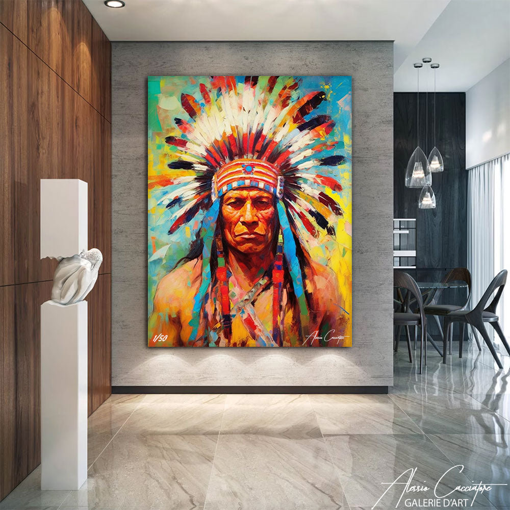 tableau indien coloré