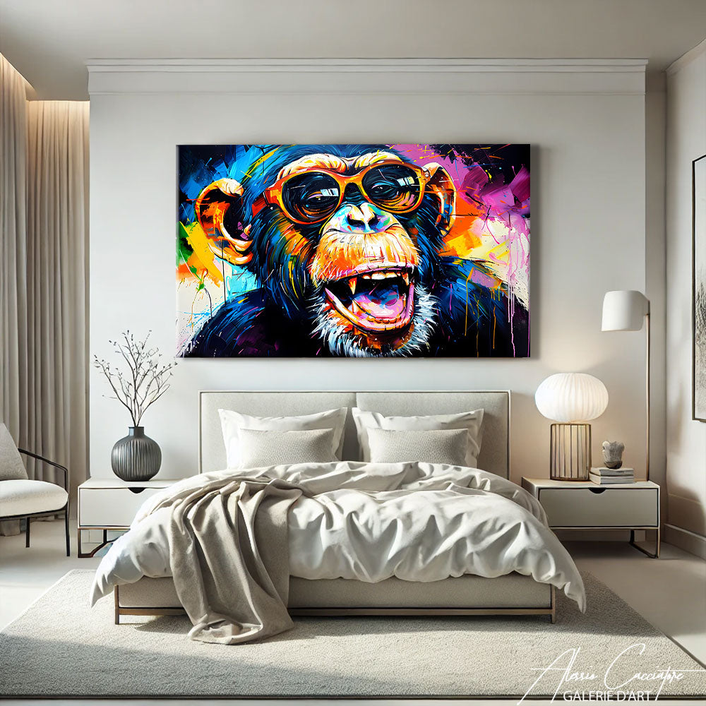 tableau singe pop art