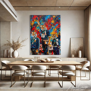 TABLEAU TIGRES BLACK POWER