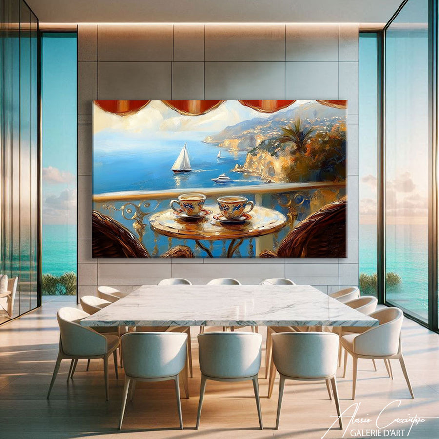Tableau Mural Café – mise en situation