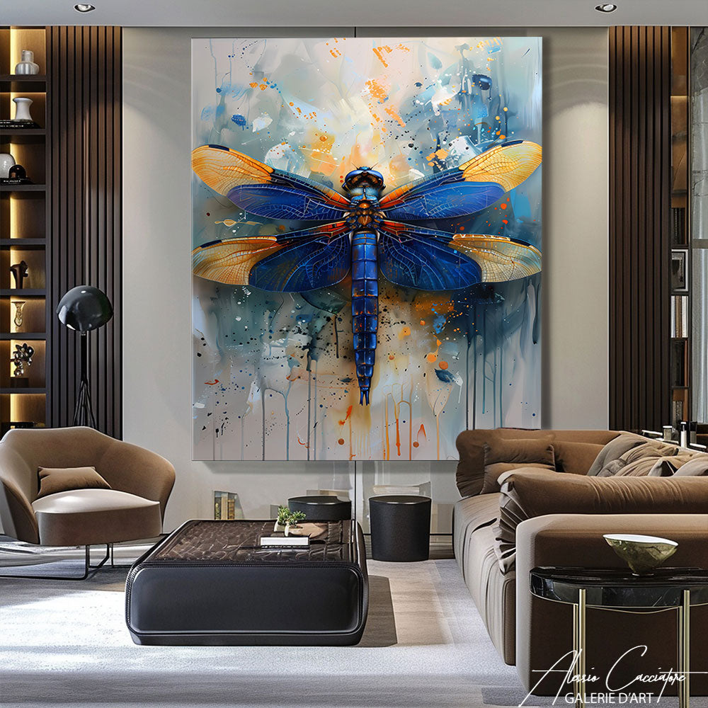 Peinture Bleu Libellule