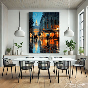 TABLEAU PARIS SOUS LA PLUIE
