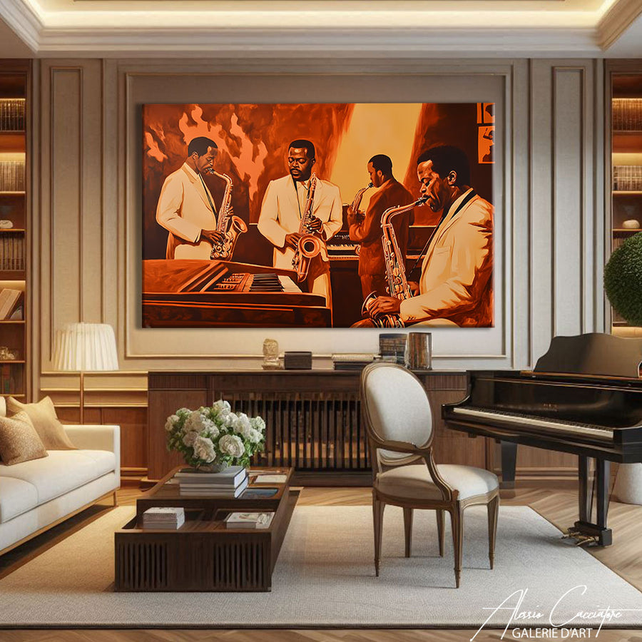 Tableau Musique Vintage – mise en situation