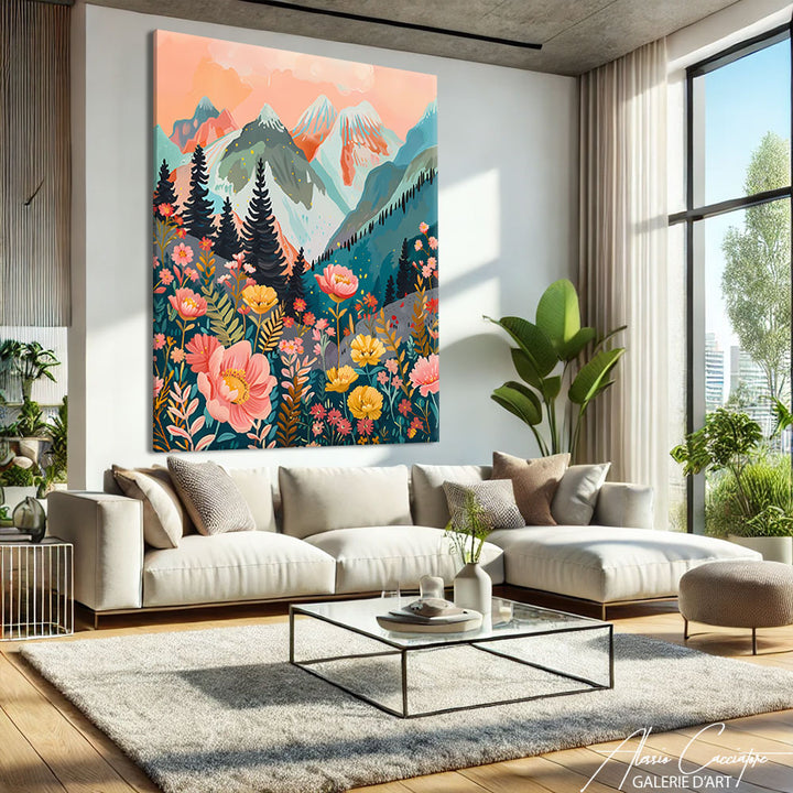 Tableau Peinture Montagne
