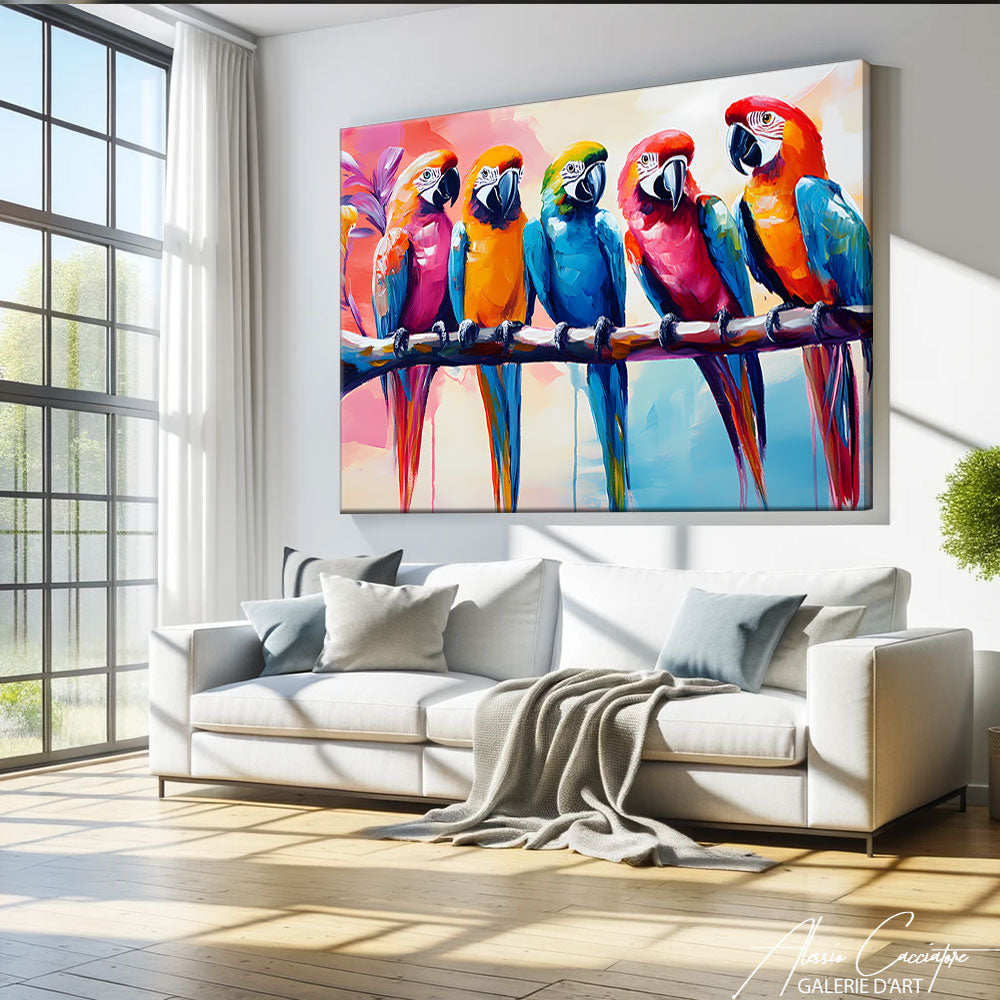Tableau Perroquet Coloré