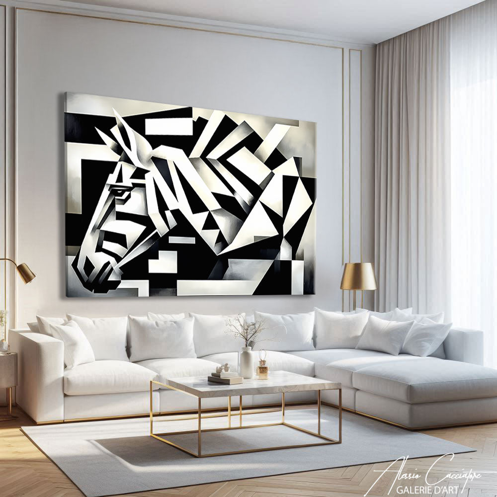 Décoration Murale Géométrique Noir Et Blanc