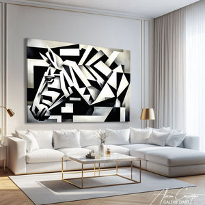Décoration Murale Géométrique Noir Et Blanc
