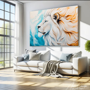 Tableau lion coloré