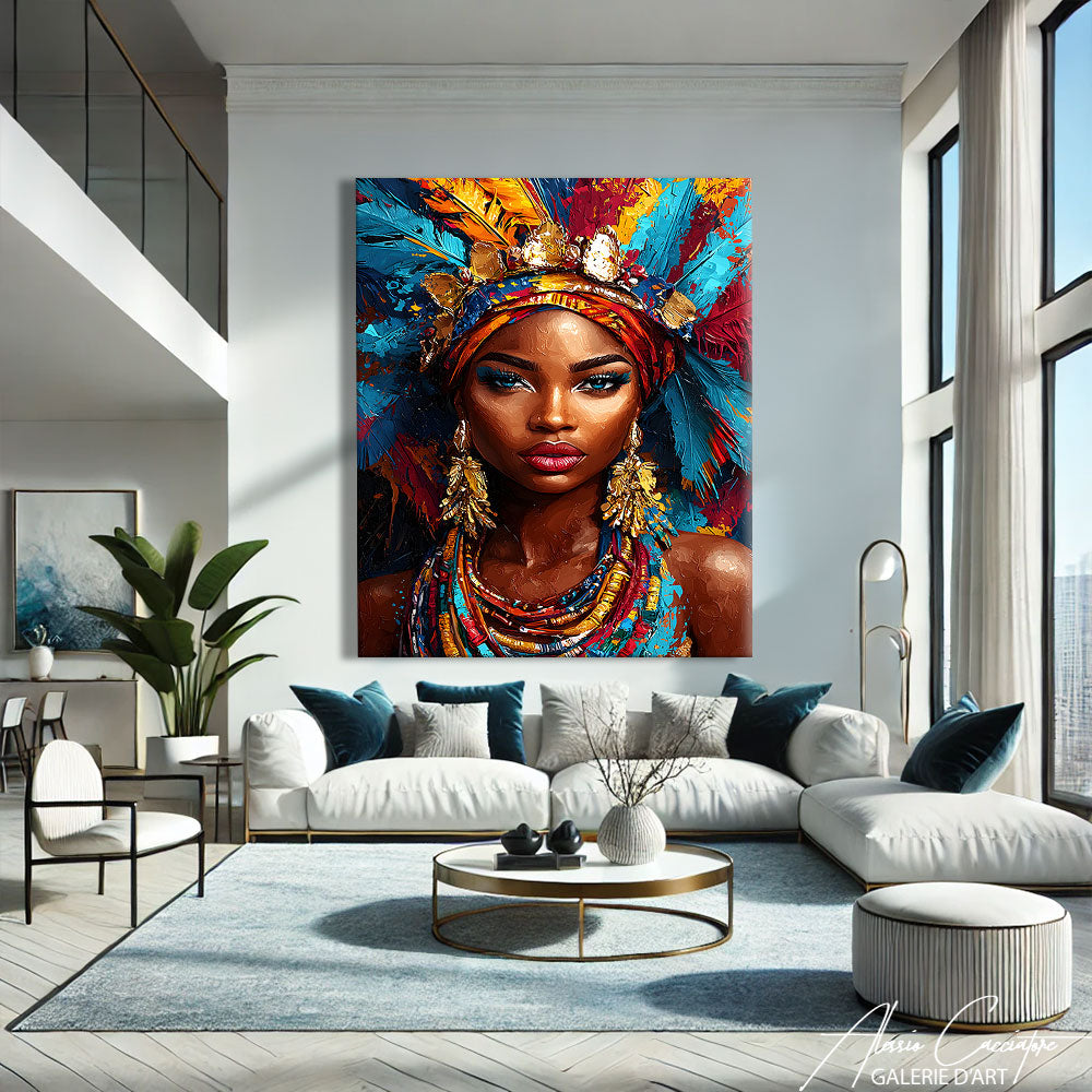 Tableau Femme Africaine Contemporain
