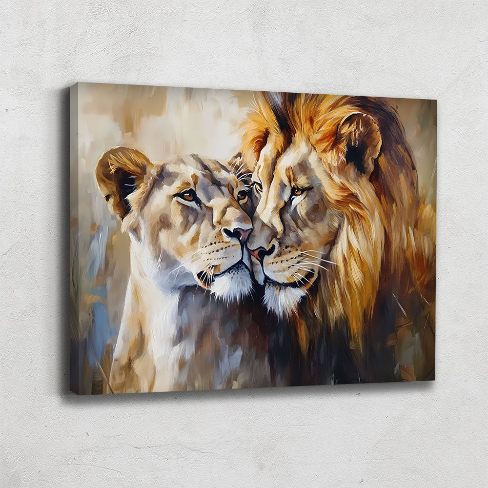 TABLEAU COUPLE LION