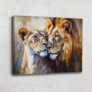 TABLEAU COUPLE LION